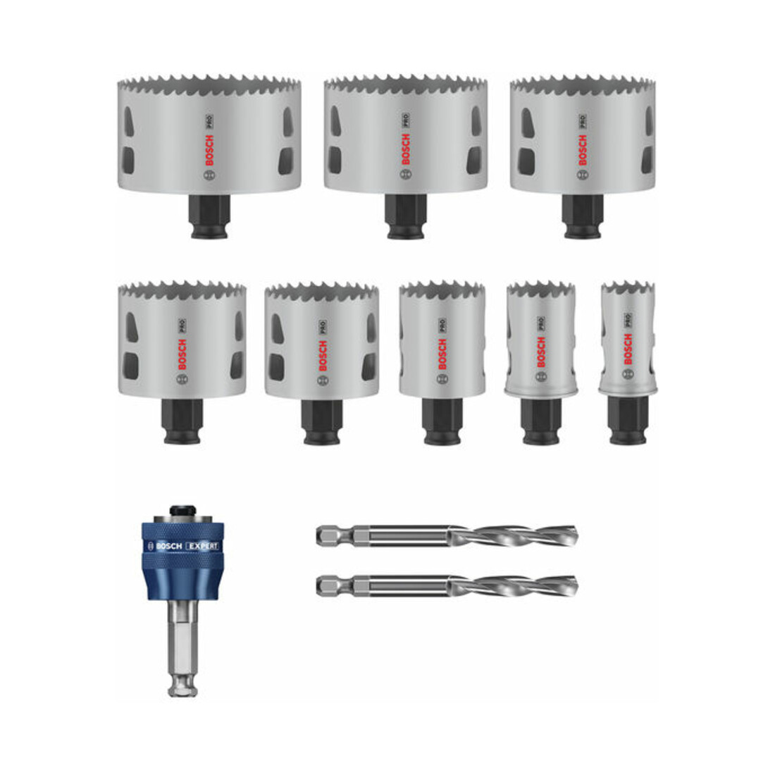 Bosch PRO Multi Material PC Plus Lochsägen-Set, 25-86 mm, 11-tlg.