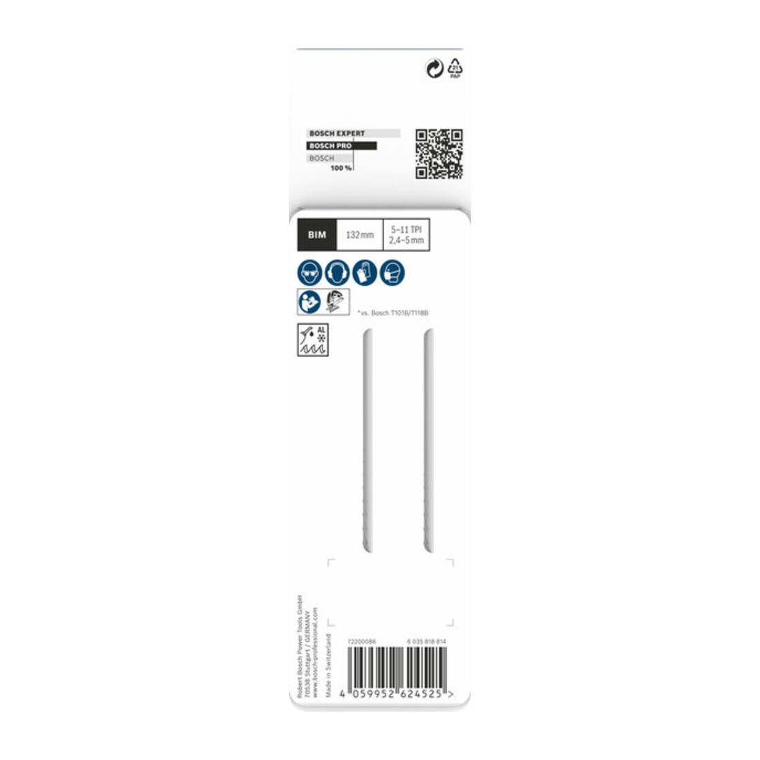 Bosch PRO Multi Material thick and thin T345XF Stichsägeblatt, 132 mm, 2-tlg.