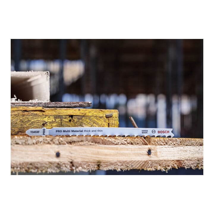 Bosch PRO Multi Material thick and thin T345XF Stichsägeblatt, 132 mm, 2-tlg.