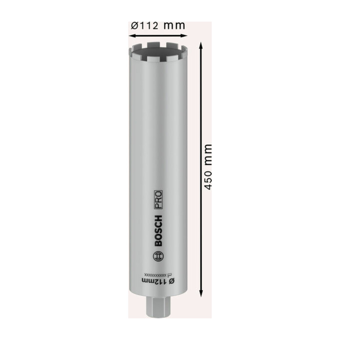 Bosch PRO Nassbohrkrone, 112 x 450 mm, 1 1/4" UNC