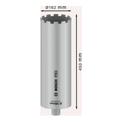 Bosch PRO Nassbohrkrone, 162 x 450 mm, 1 1/4" UNC
