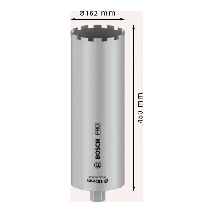 Bosch PRO Nassbohrkrone, 162 x 450 mm, 1 1/4" UNC