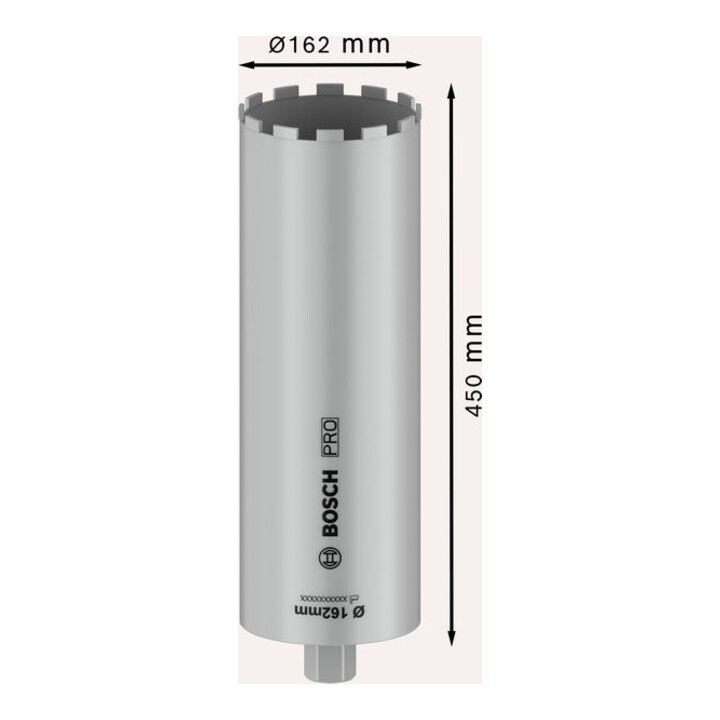 Bosch PRO Nassbohrkrone, 162 x 450 mm, 1 1/4" UNC