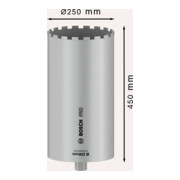 Bosch PRO Nassbohrkrone, 250 x 450 mm, 1 1/4" UNC-4