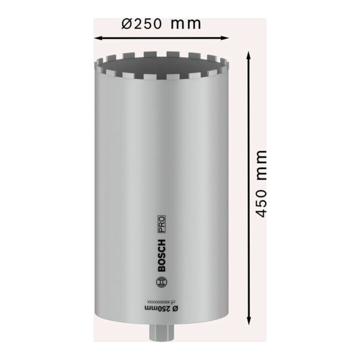 Bosch PRO Nassbohrkrone, 250 x 450 mm, 1 1/4" UNC