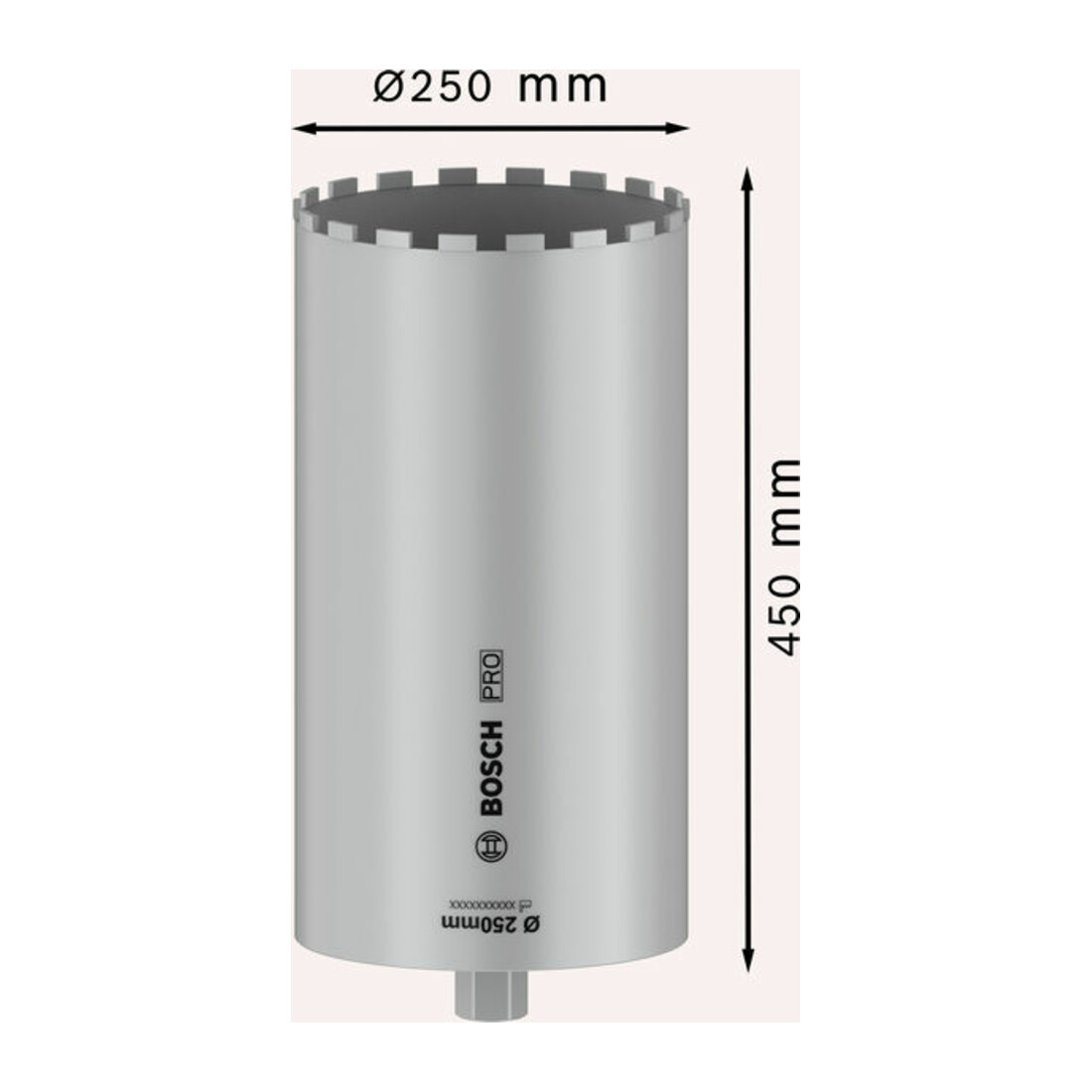 Bosch PRO Nassbohrkrone, 250 x 450 mm, 1 1/4" UNC