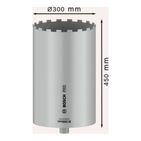 Bosch PRO Nassbohrkrone, 300 x 450 mm, 1 1/4" UNC