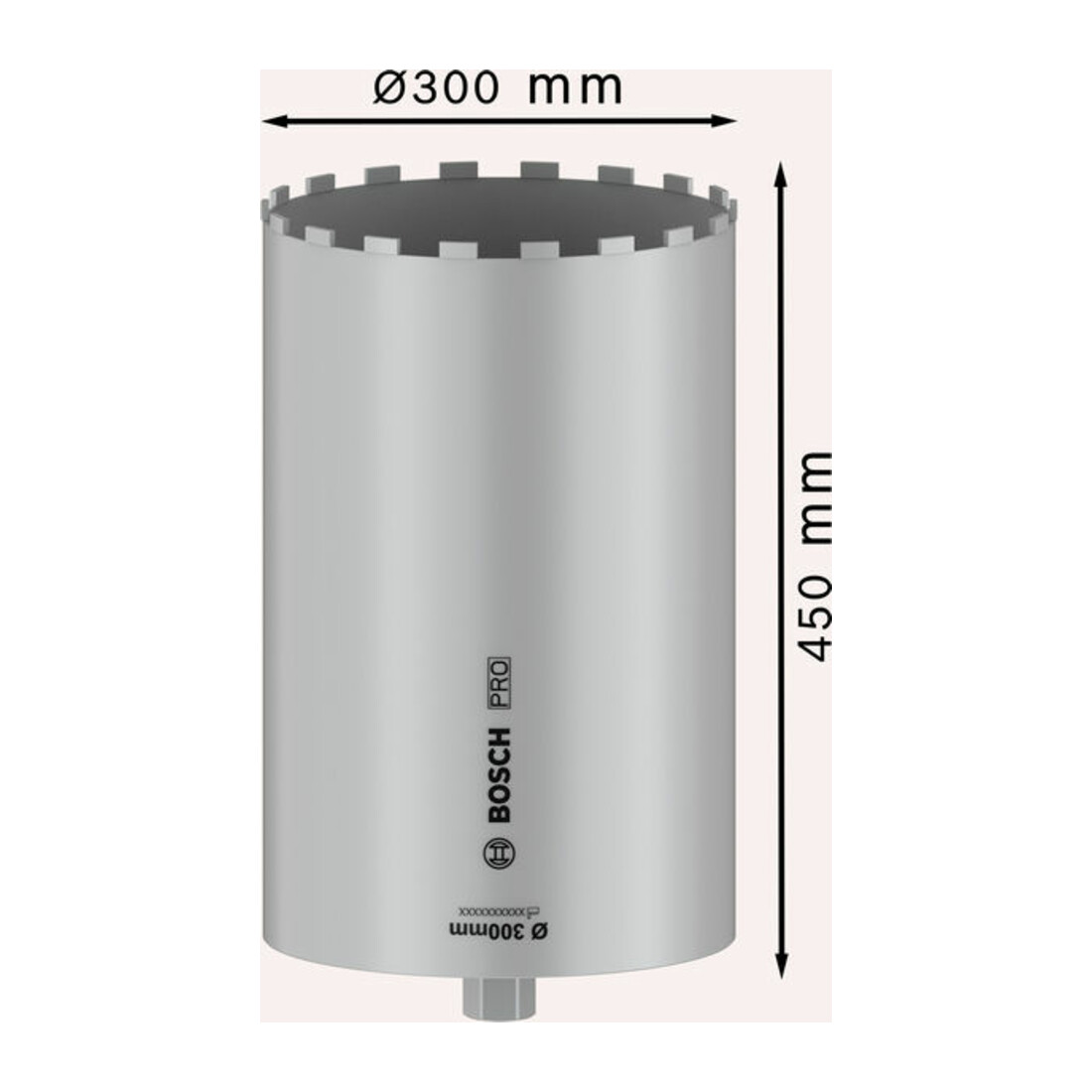 Bosch PRO Nassbohrkrone, 300 x 450 mm, 1 1/4" UNC