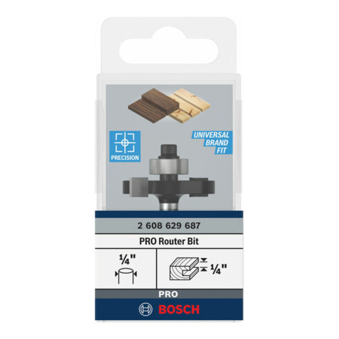 Bosch PRO Nutfräser, L 1/4", Schaft 1/4"