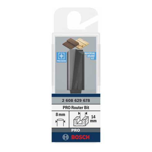Bosch PRO Nutfräser, zweischneidig, Ø 14 x L 30, Schaft 8 mm