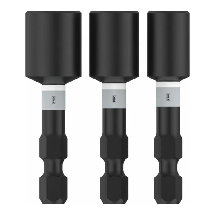 Bosch PRO Nutsetter Impact Set , 1/4" x 50 mm, 5/16" x 50 mm, 3/8" x 50 mm, 3-tlg.