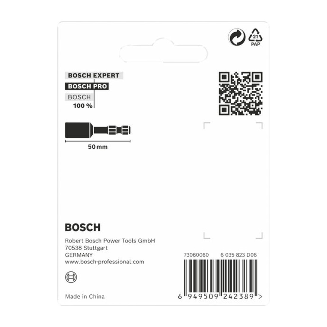 Bosch PRO Nutsetter Impact Set , 1/4" x 50 mm, 5/16" x 50 mm, 3/8" x 50 mm, 3-tlg.