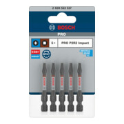 Bosch PRO P2R2 Embout de vissage à percussion, 55 mm, 5 pcs-2