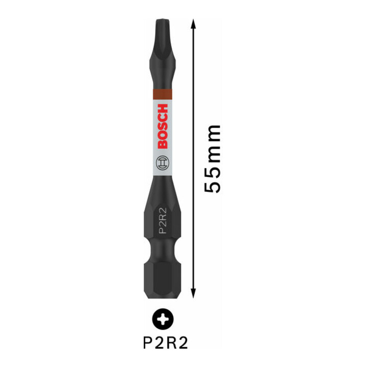 Bosch PRO P2R2 Impact Bit, 55 mm, 5-tlg.