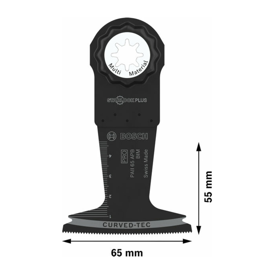Bosch PRO PAII 65 APB Blatt für Multifunktionswerkzeuge, 65 x 55 mm, 10-tlg.
