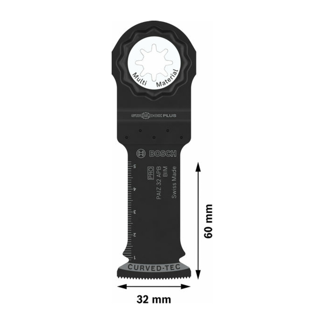 Bosch PRO PAIZ 32 APB Blatt für Multifunktionswerkzeuge, 32 x 60 mm, 10-tlg.