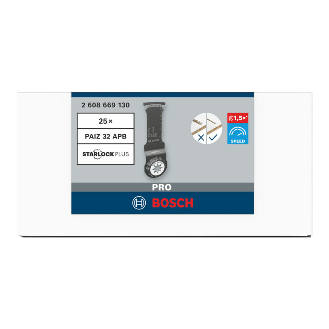 Bosch PRO PAIZ 32 APB Blatt für Multifunktionswerkzeuge, 32 x 60 mm, 25-tlg.