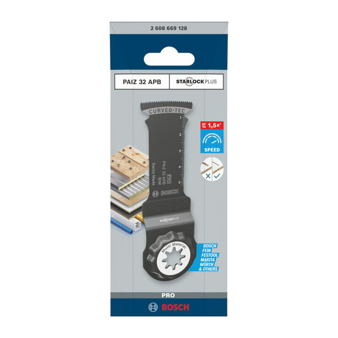 Bosch PRO PAIZ 32 APB Blatt für Multifunktionswerkzeuge, 32 x 60 mm