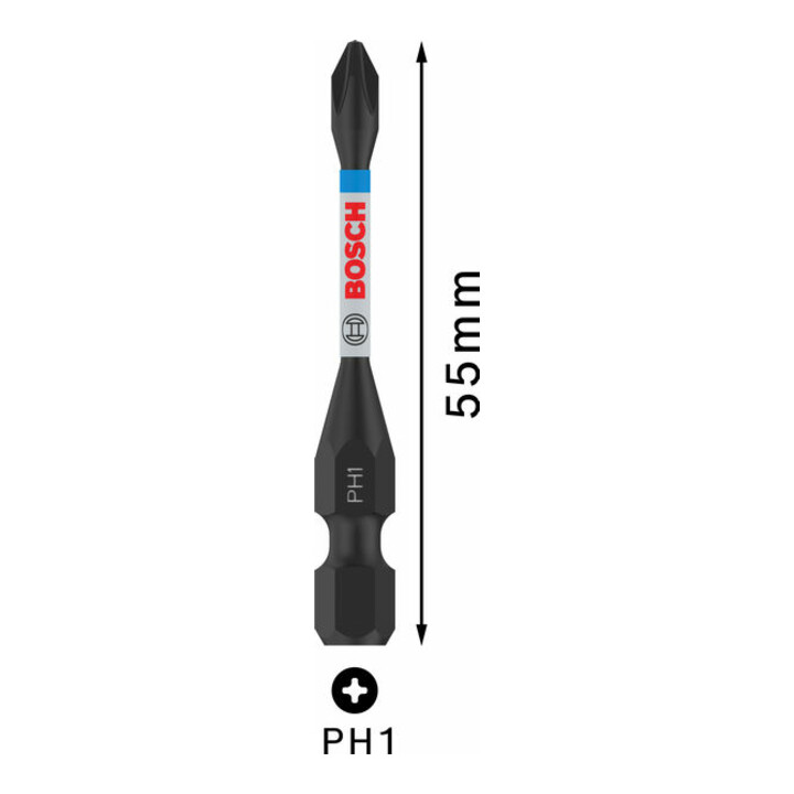 Bosch PRO Phillips Impact Bit, PH1, 55 mm, 2-tlg.