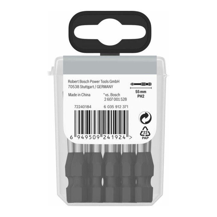 Bosch PRO Phillips Impact Bit, PH2, 55 mm, 15-tlg.