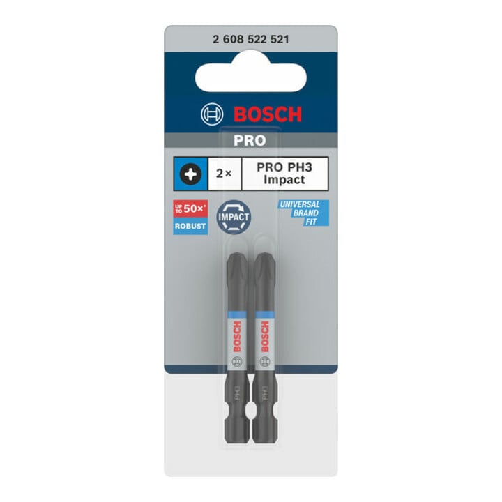 Bosch PRO Phillips Impact Bit, PH3, 55 mm, 2-tlg.