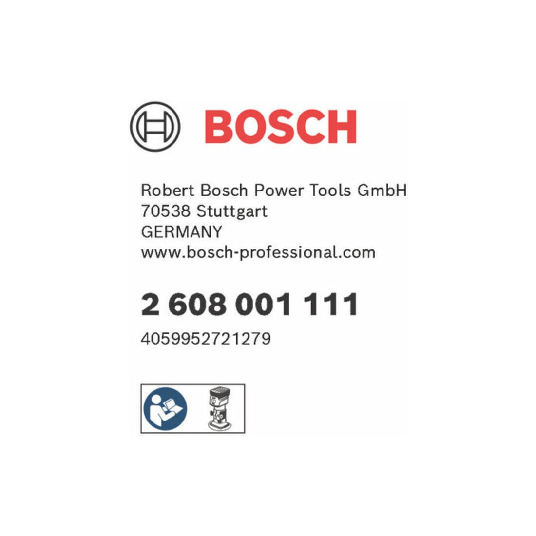 Bosch PRO Plaque de base, carrée, 7 x 96 x 96 mm