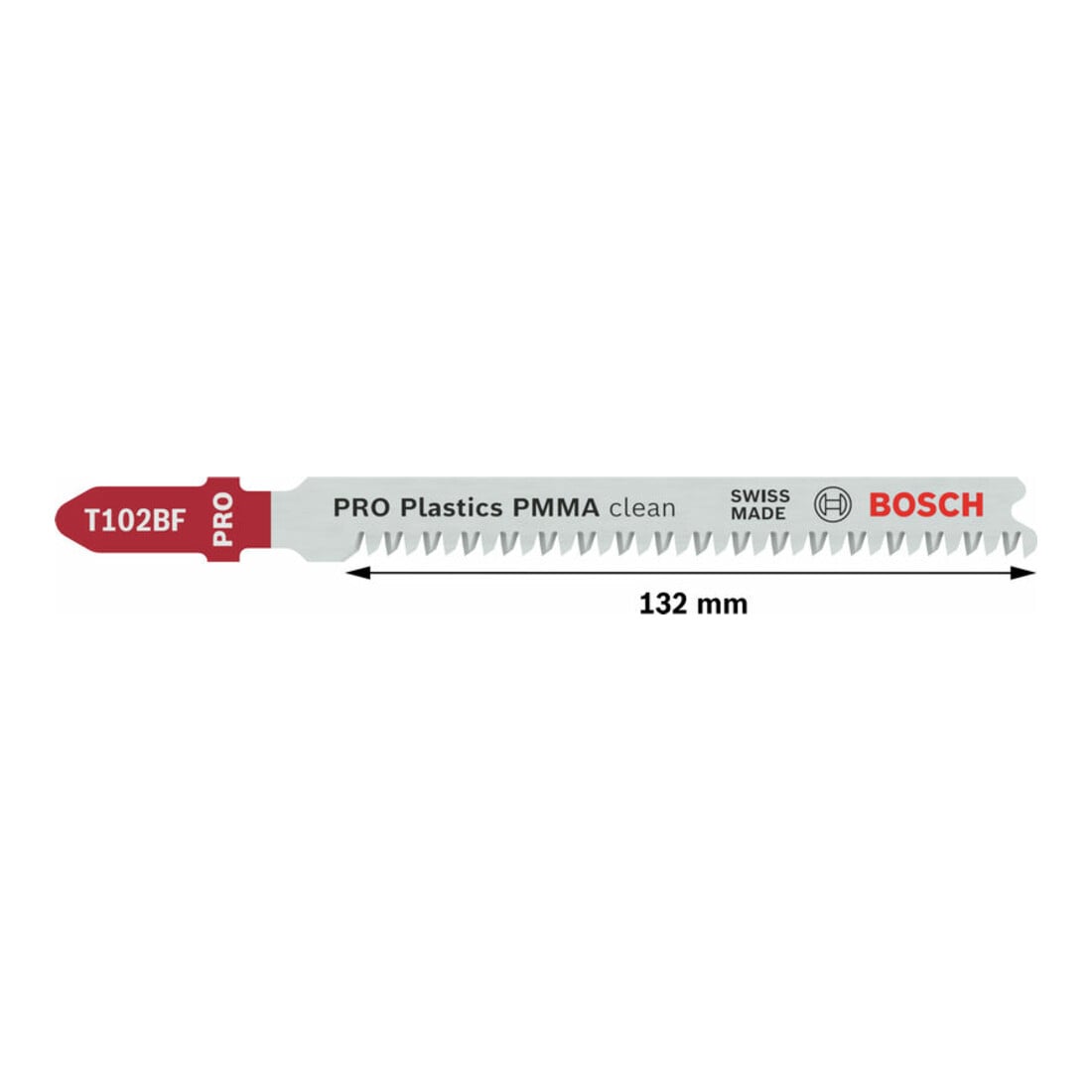 Bosch PRO Plastics PMMA clean T102BF Stichsägeblatt, 92 mm, 2-tlg.