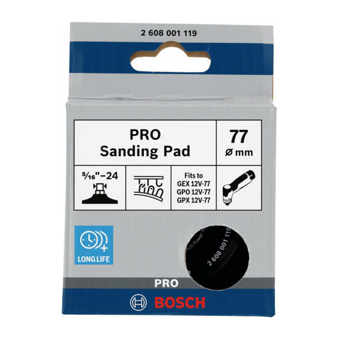 Bosch PRO Plateau de ponçage, 77 mm, auto-agrippant