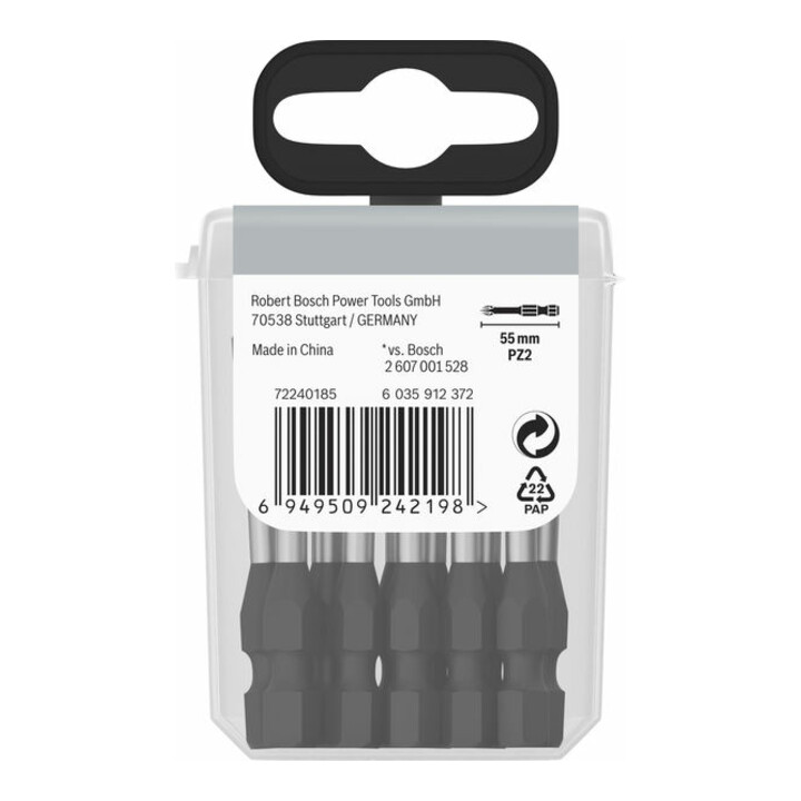 Bosch PRO Pozidriv Impact Bit, PZ2, 55 mm, 15-tlg.