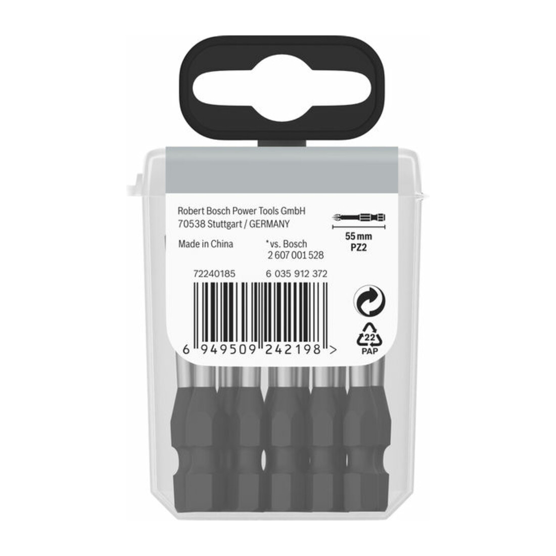 Bosch PRO Pozidriv Impact Bit, PZ2, 55 mm, 15-tlg.