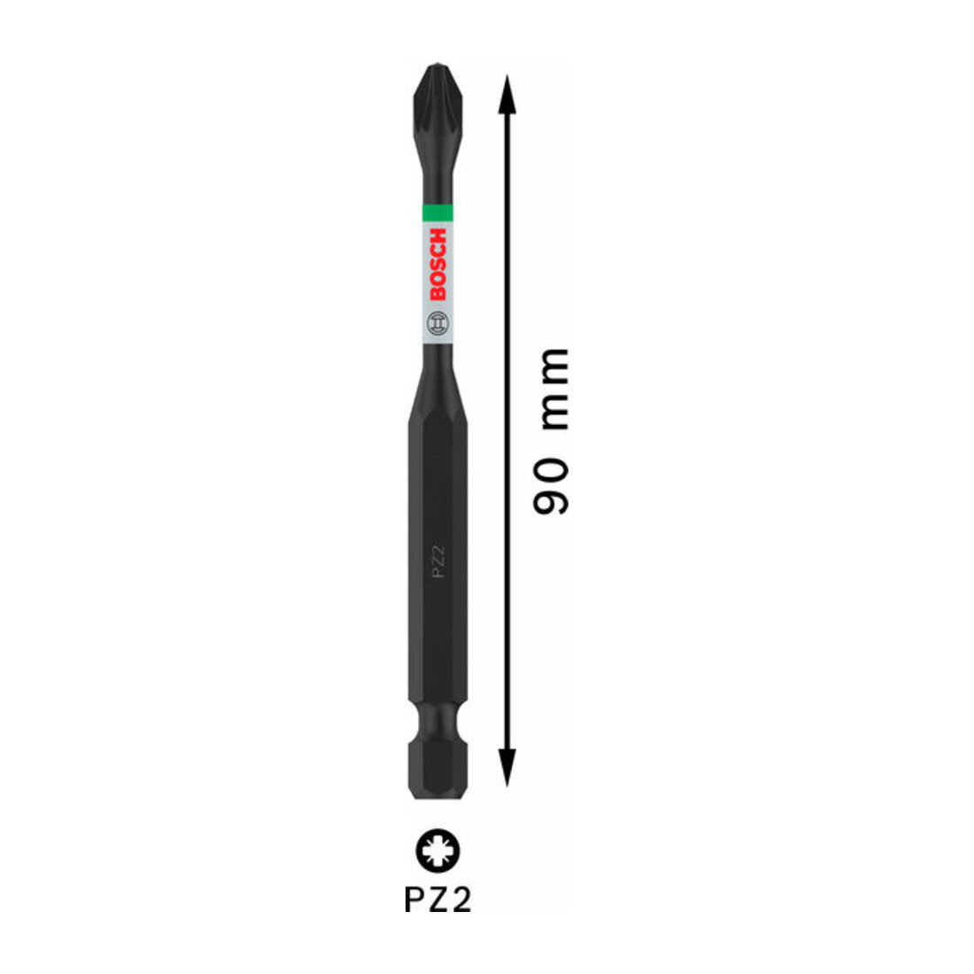 Bosch PRO Pozidriv Impact Bit, PZ2, 90 mm