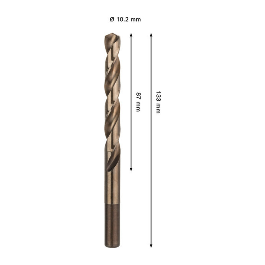 Bosch PRO Punta a spirale in acciaio inox HSS-Co, 10,2 x 87 x 133 mm
