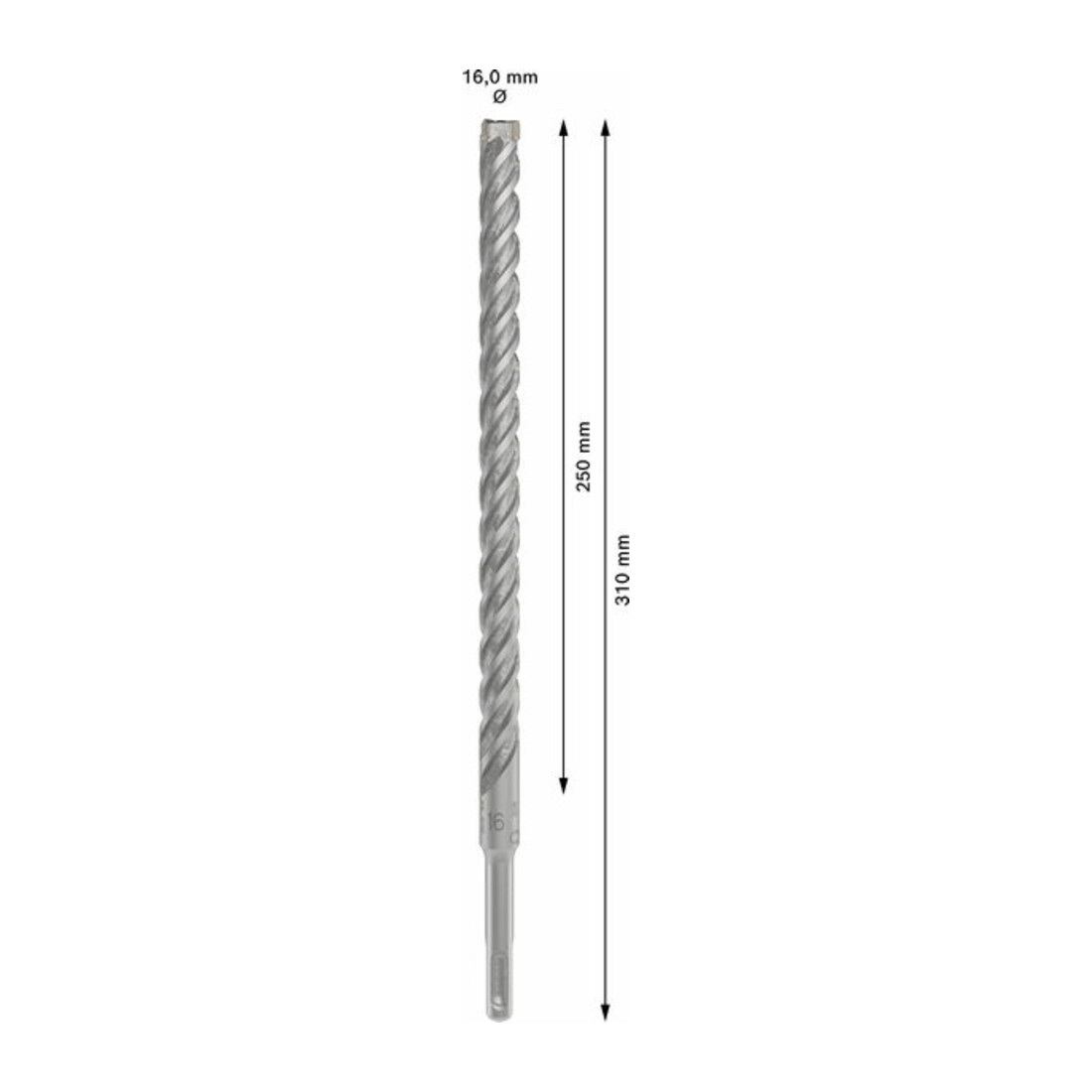 Bosch PRO Punta da trapano SDS plus-5X, 16 x 250 x 310 mm