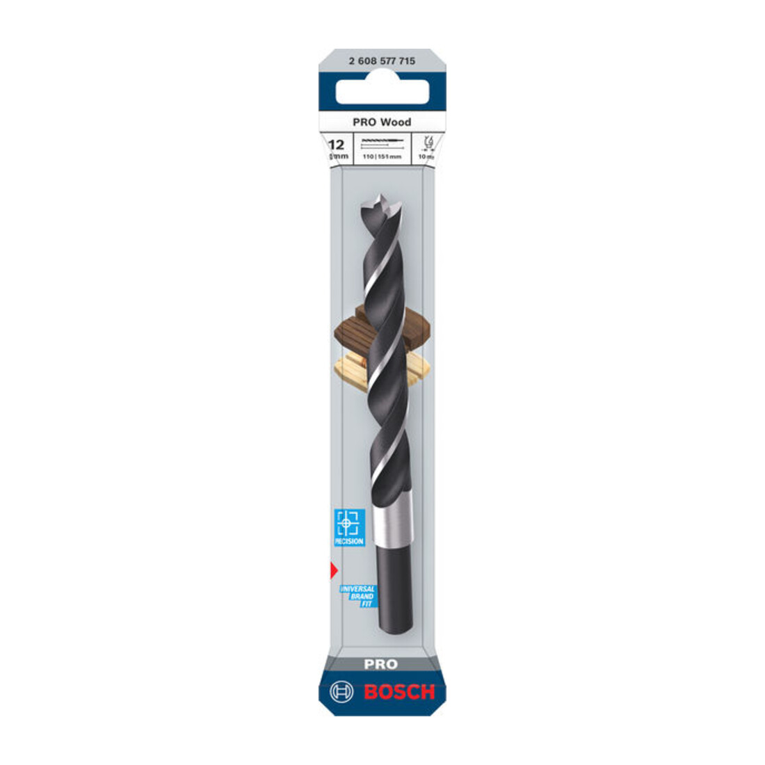 Bosch PRO Punta elicoidale per legno, 12x110x151 mm