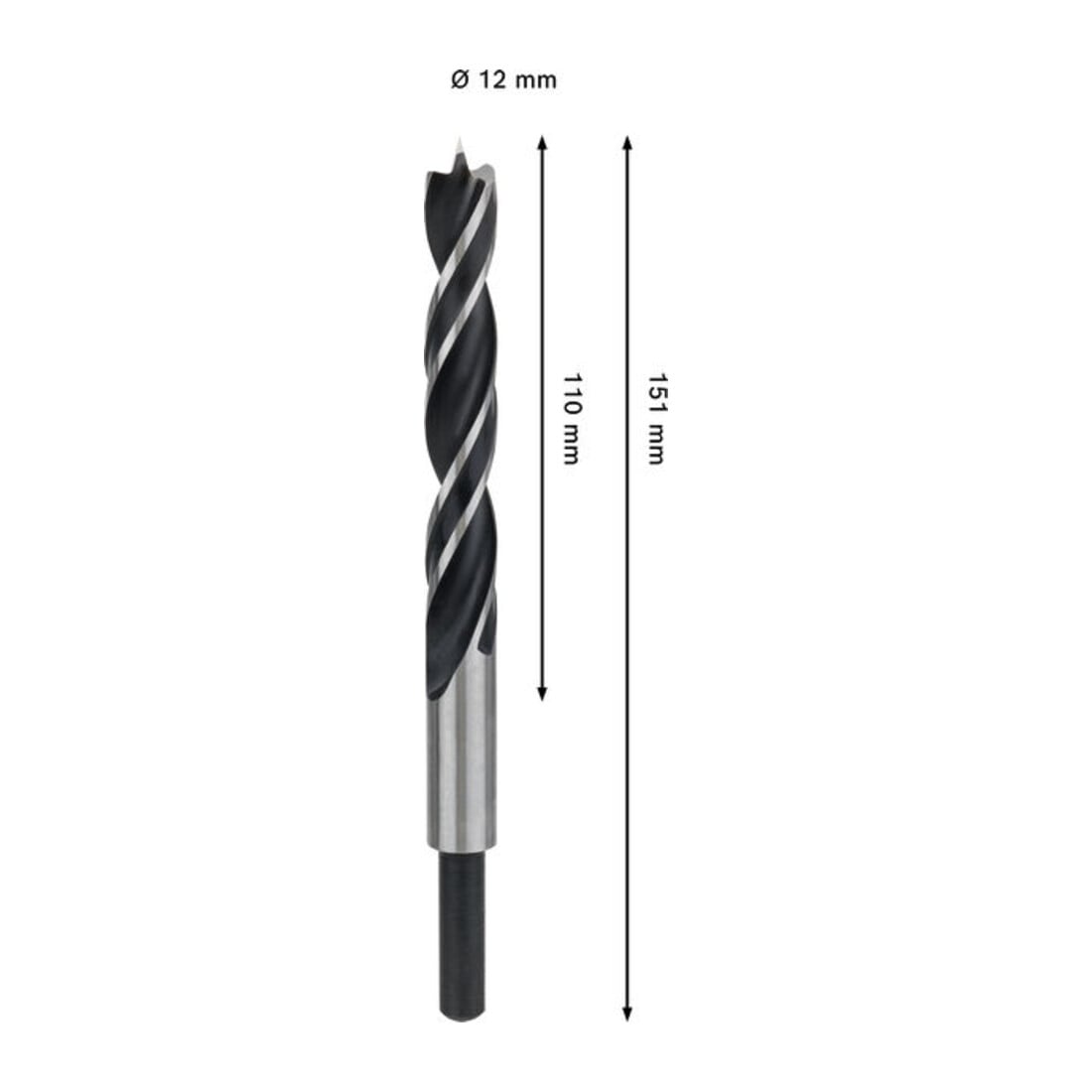 Bosch PRO Punta elicoidale per legno, 12x110x151 mm
