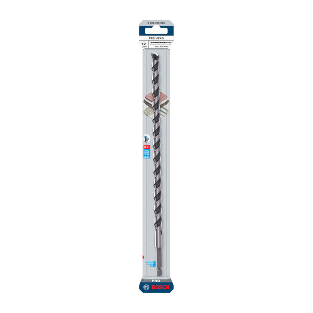Bosch PRO Punta HEX-5, 12 x 250 x 300 mm