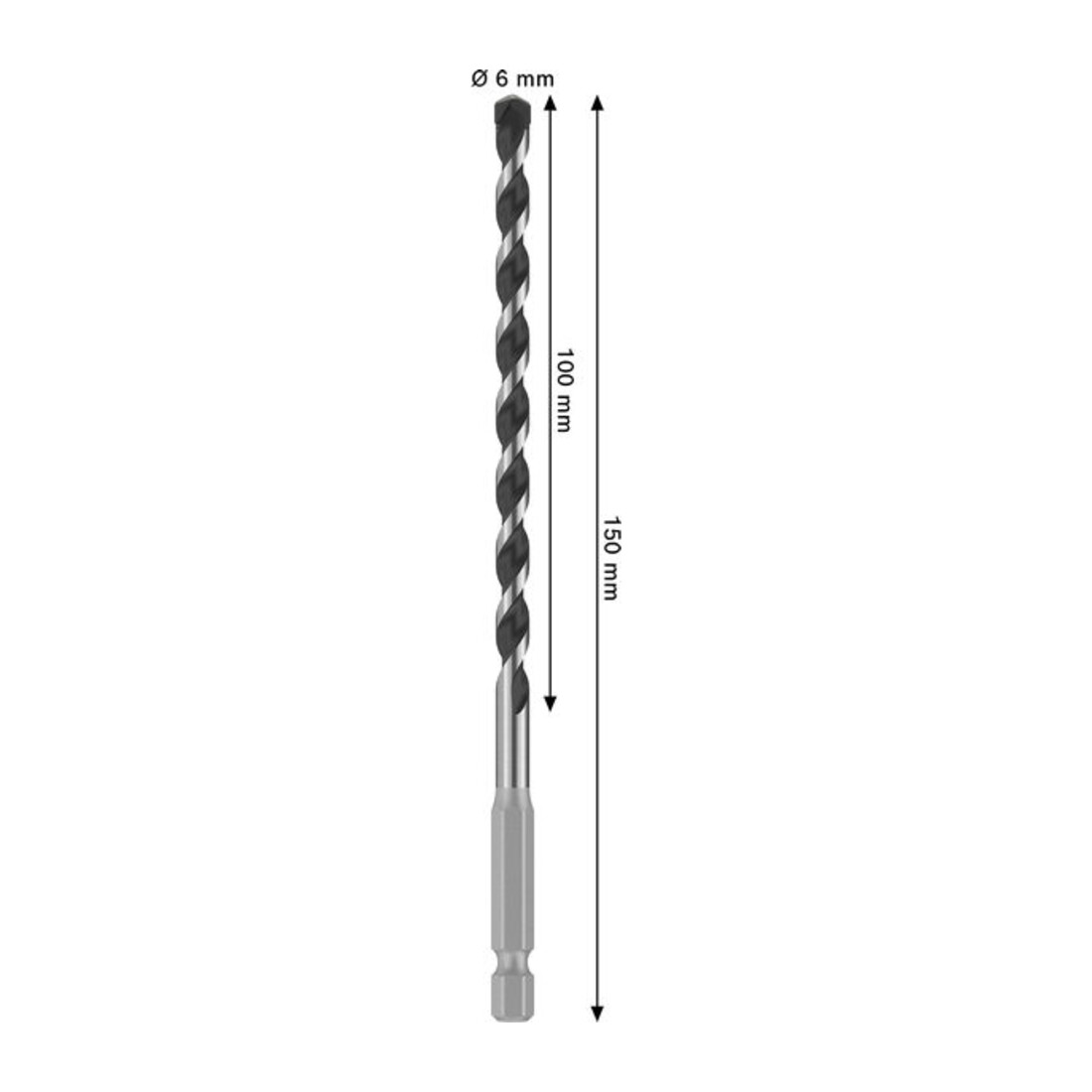 Bosch PRO Punta HEX-5, 6 x 100 x 150 mm