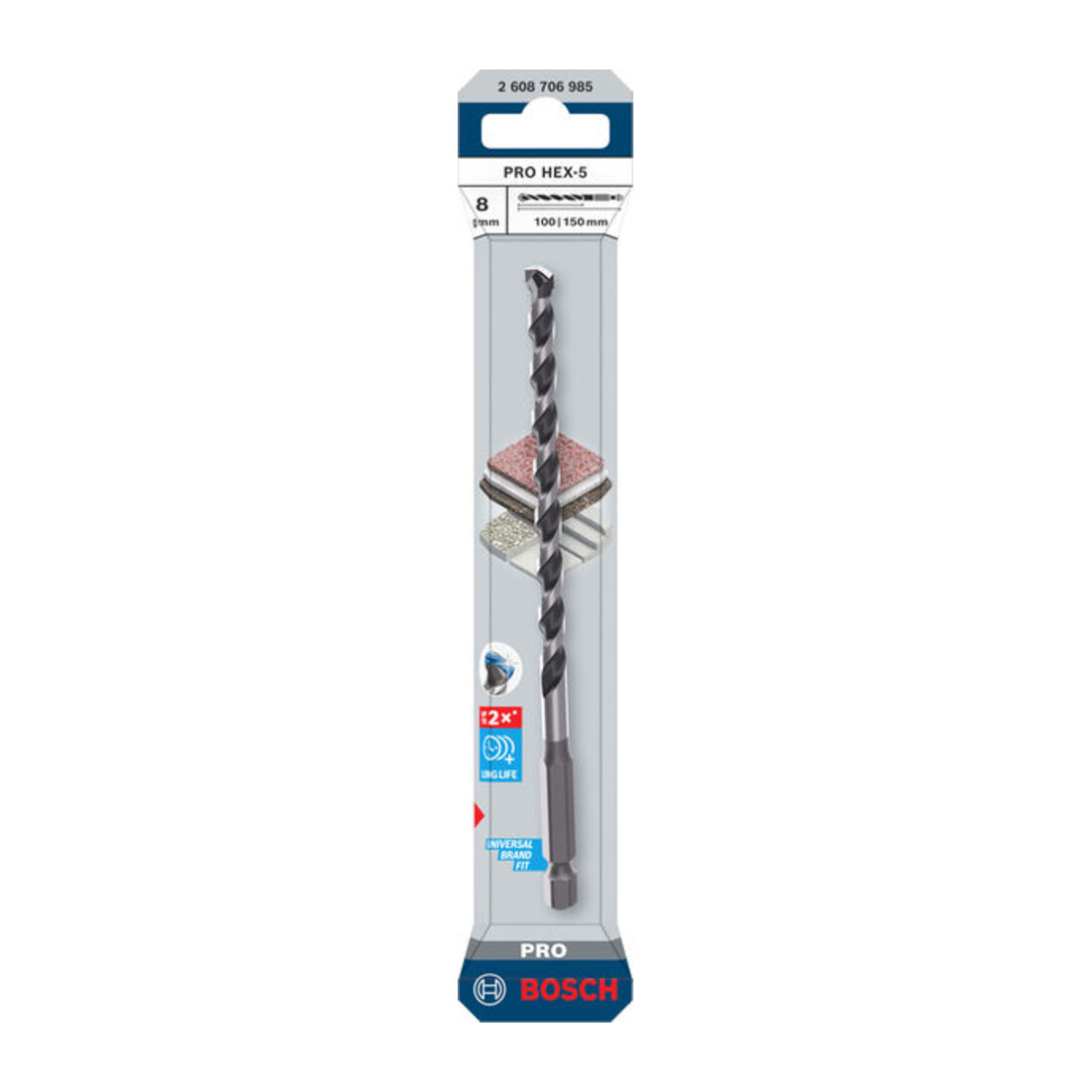 Bosch PRO Punta HEX-5, 8 x 100 x 150 mm