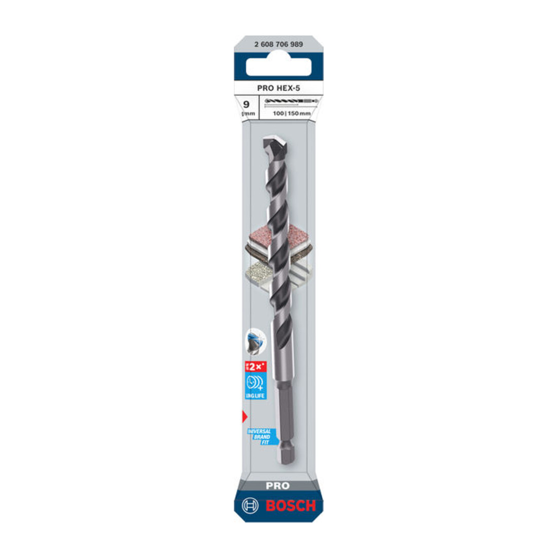 Bosch PRO Punta HEX-5, 9 x 100 x 150 mm