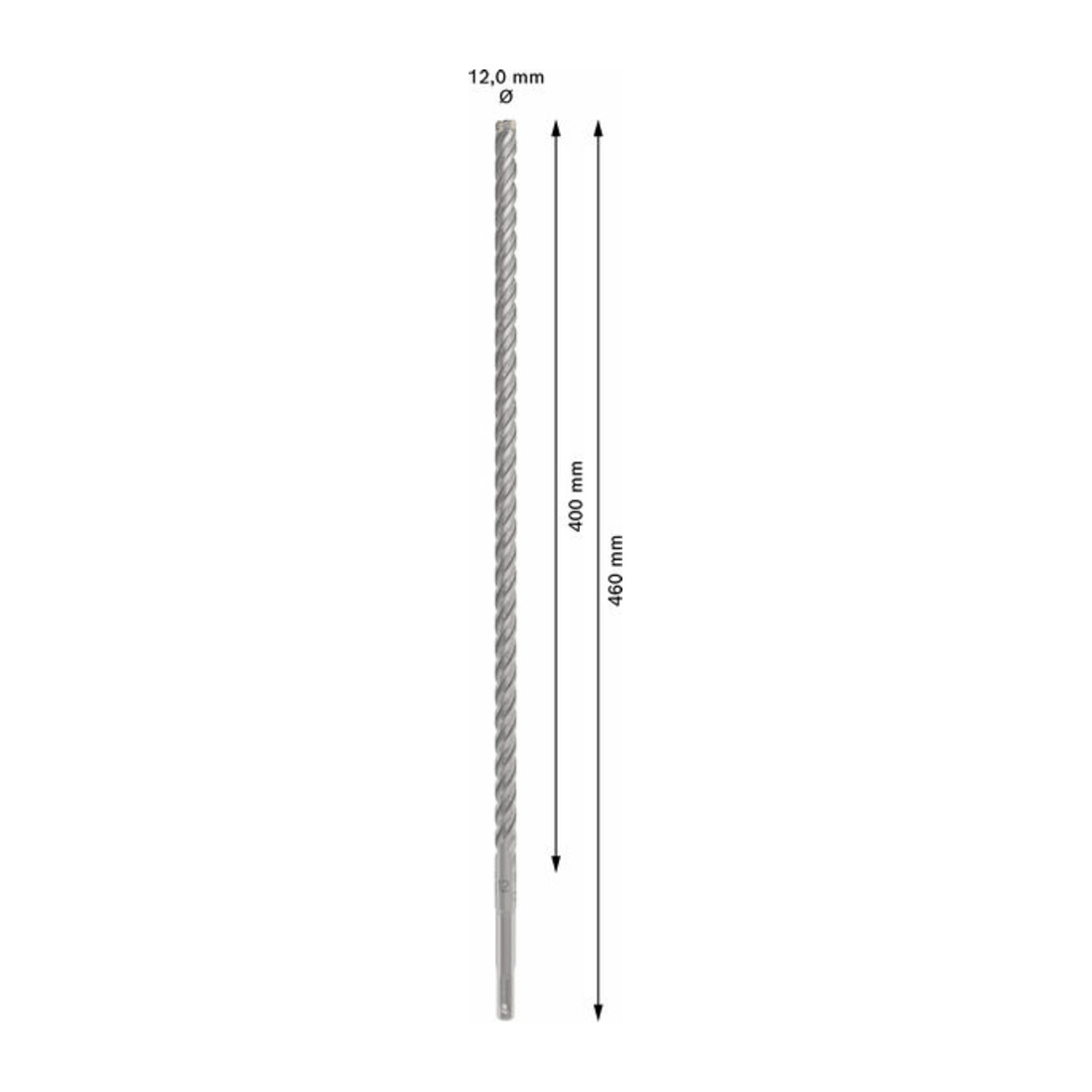 Bosch PRO Punta per martello SDS plus-5X, 12 x 400 x 460 mm