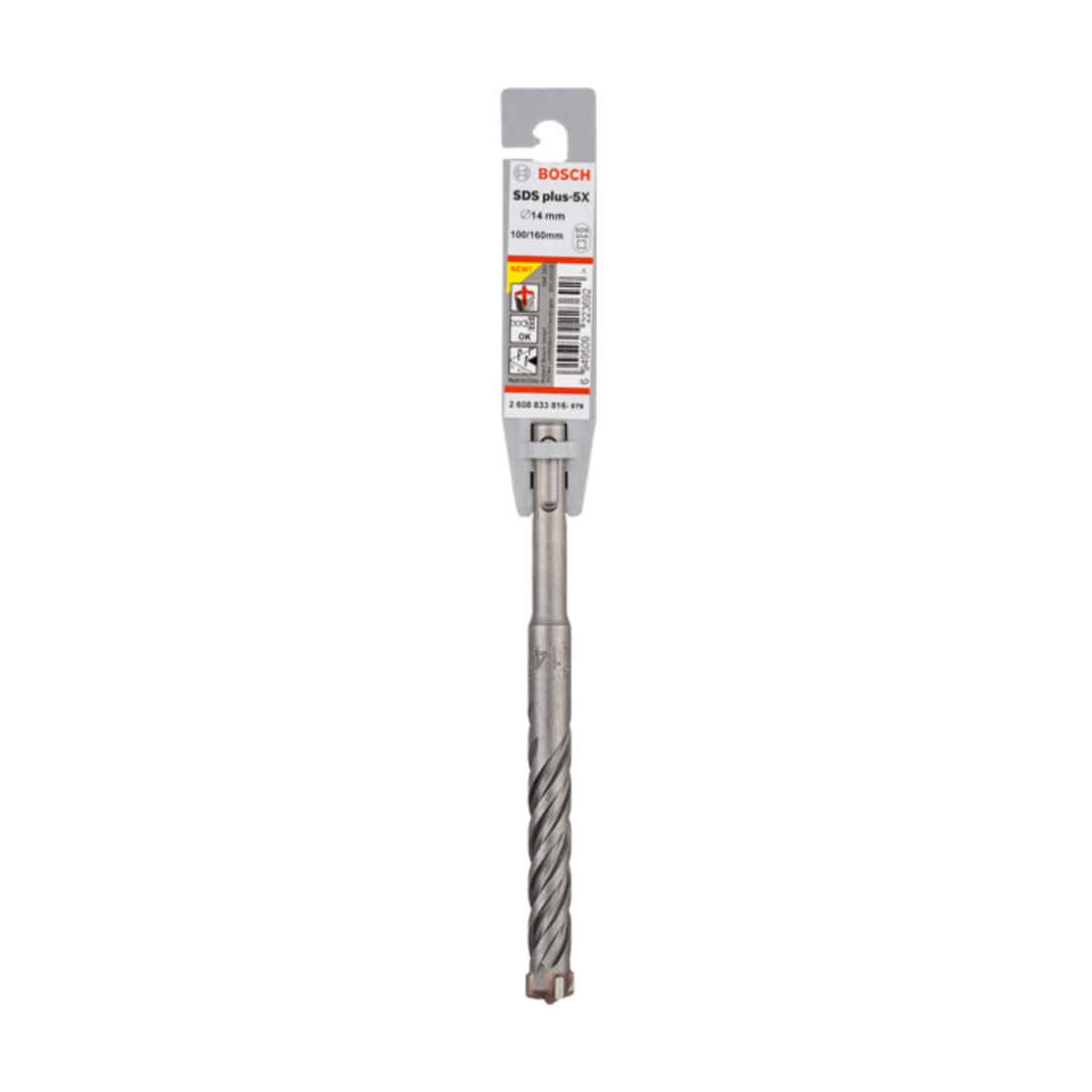 Bosch PRO Punta per martello SDS plus-5X, 14 x 100 x 160 mm