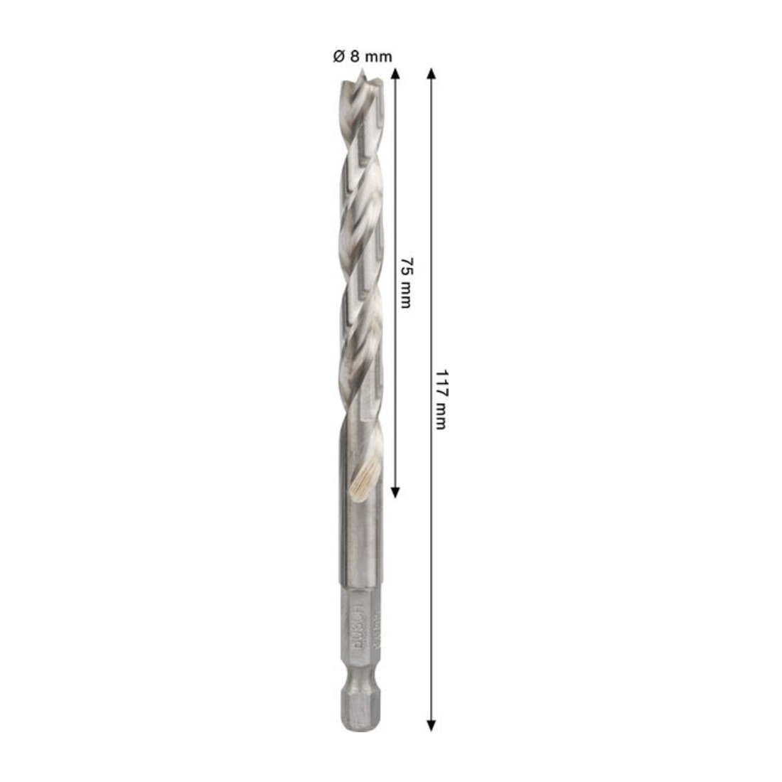 Bosch PRO Punte a spirale HSS per legno, 8x75x117 mm