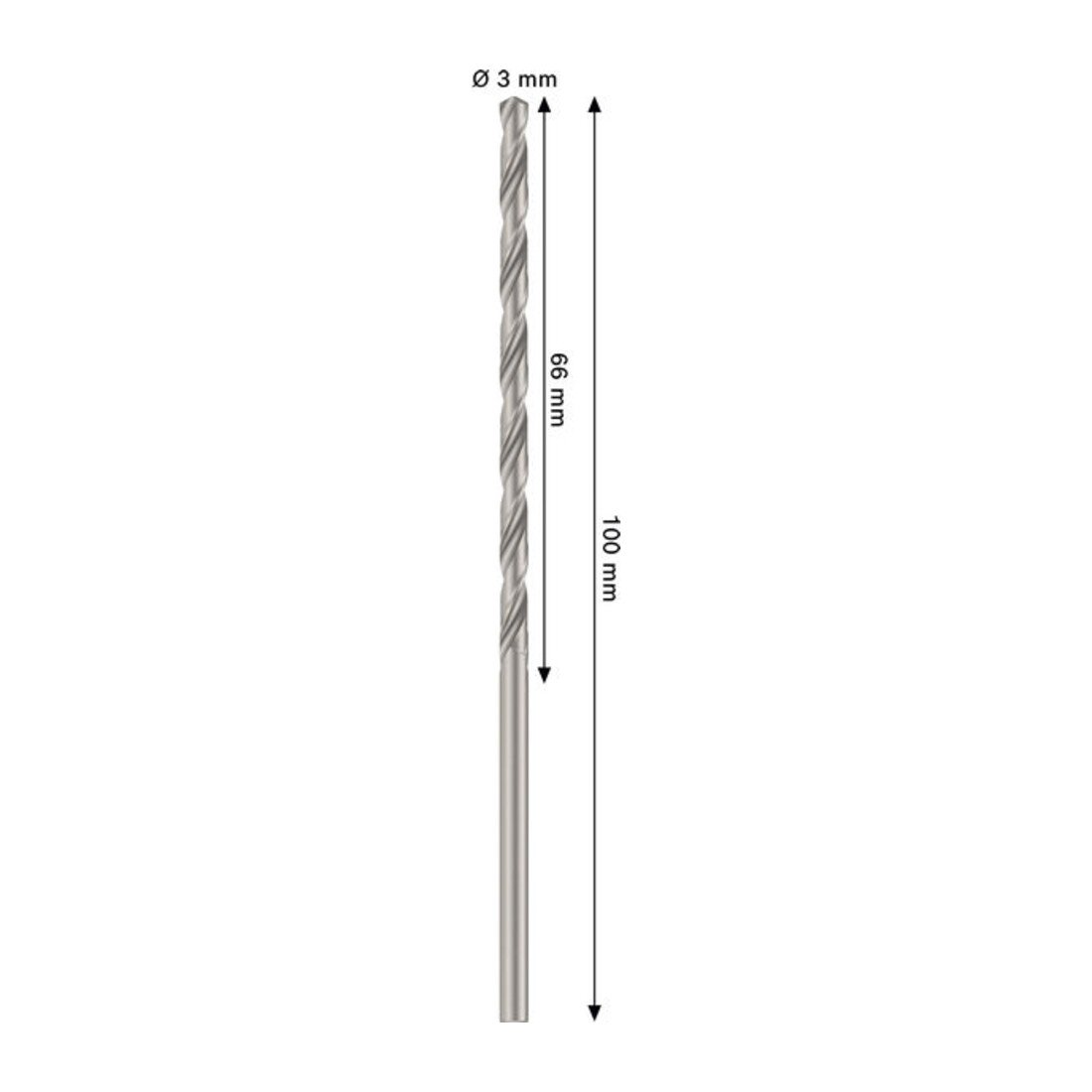Bosch PRO Punte a spirale in metallo HSS-G, 3 x 66 x 100 mm