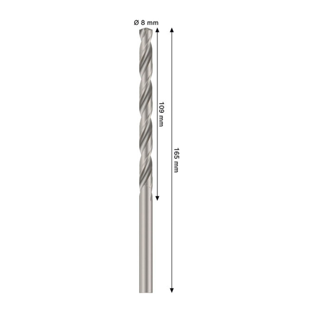 Bosch PRO Punte a spirale in metallo HSS-G, 8 x 109 x 165 mm