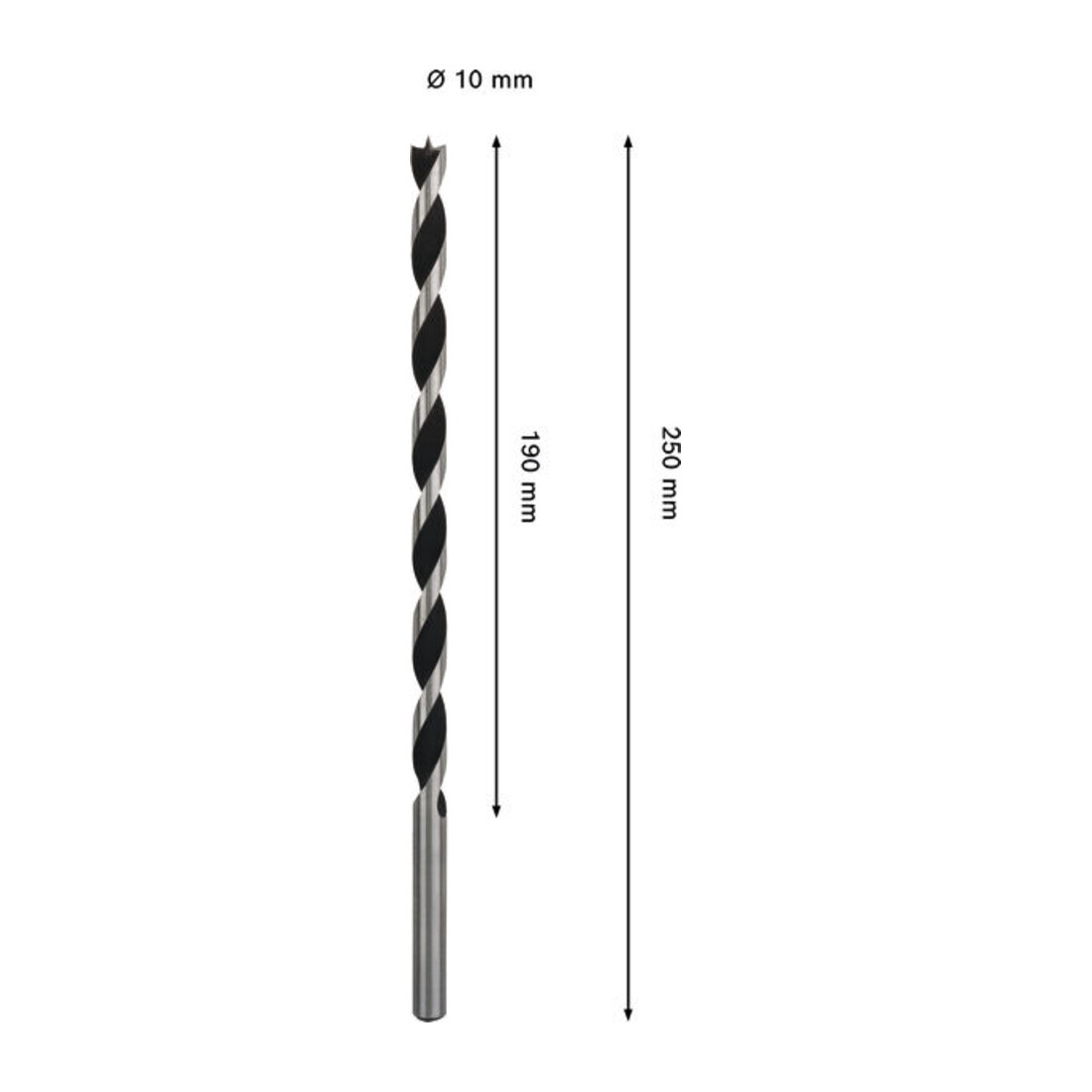 Bosch PRO Punte a spirale per legno, 10x190x250 mm