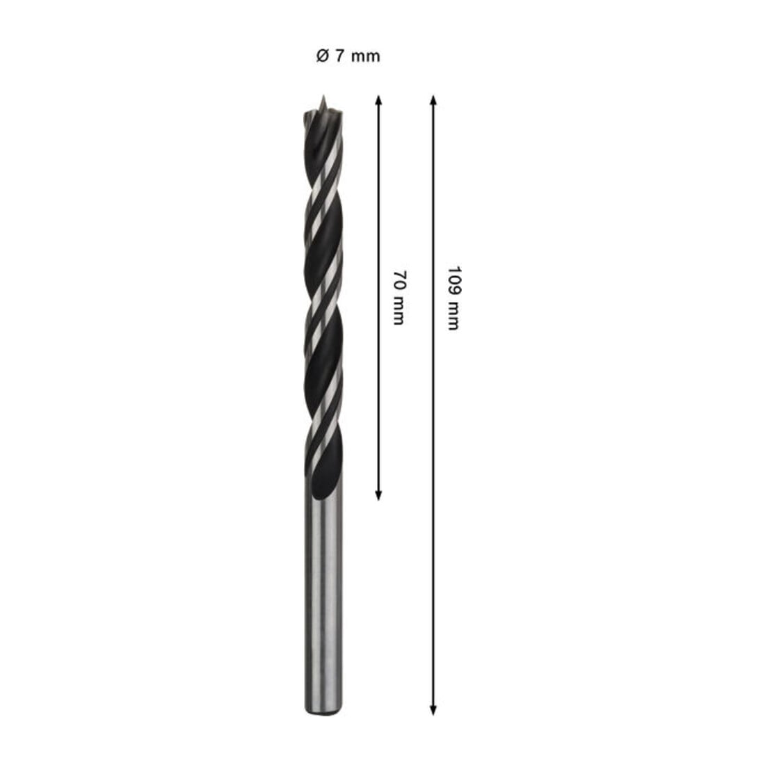 Bosch PRO Punte a spirale per legno, 7x70x109 mm
