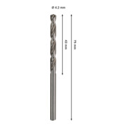 Bosch PRO Punte elicoidali in metallo HSS-G, 4,2 x 43 x 75 mm-4