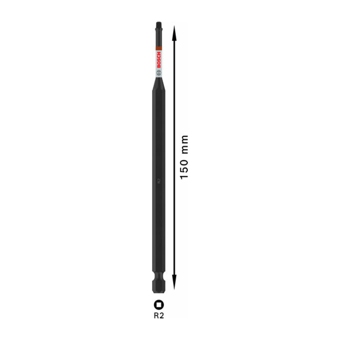 Bosch PRO Robertson Impact Bit, R2, 150 mm