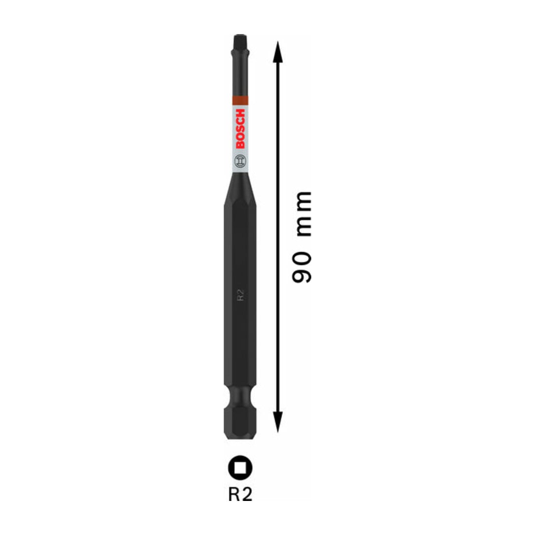 Bosch PRO Robertson Impact Bit, R2, 90 mm