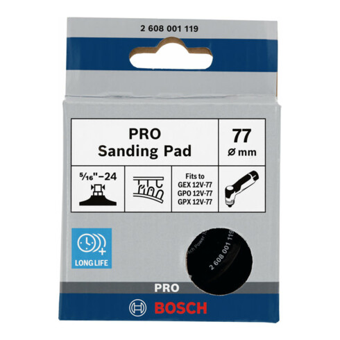 Bosch PRO Schleifteller, 77 mm, Klett